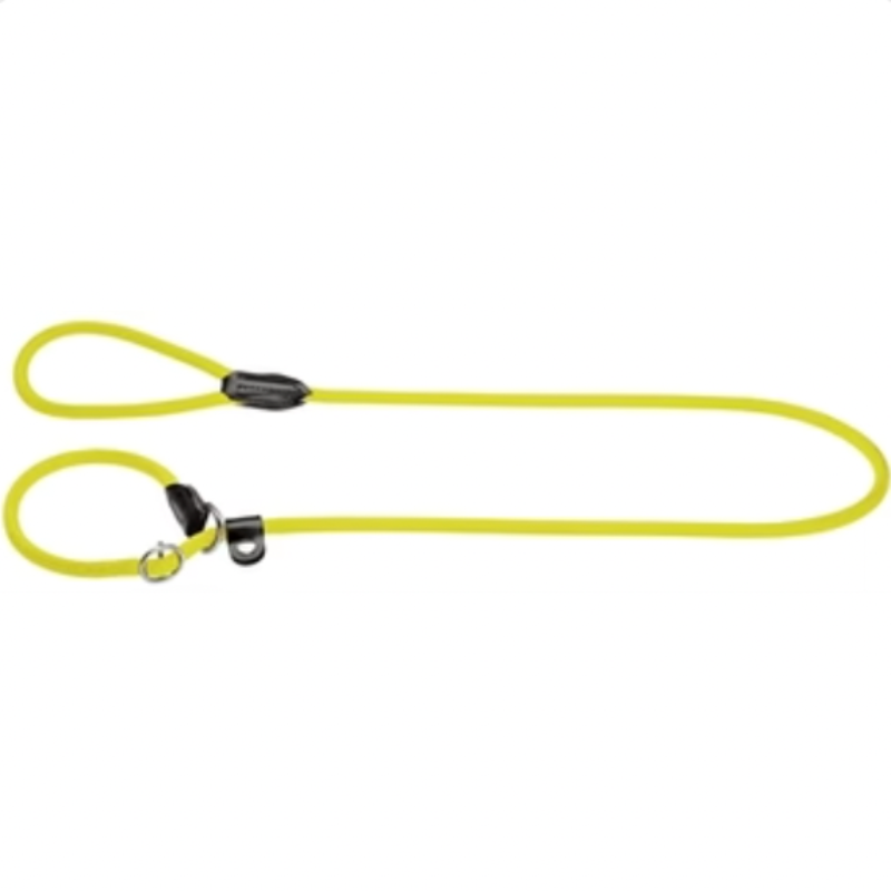 Hundeleine mit Halsband Nylon in Neongelb 170X1 CM